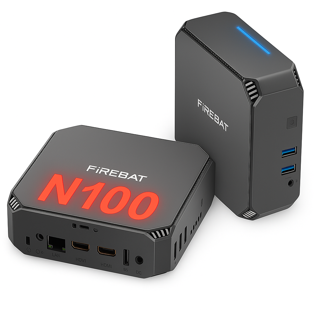 Firebat AK2 Plus Mini PC - Windows 11 - Multitasking PC - 8 GB RAM - 256 GB SSD - Intel® N100 - Octa-Core Processor - Meerdere Schermen - 4K - 120Hz