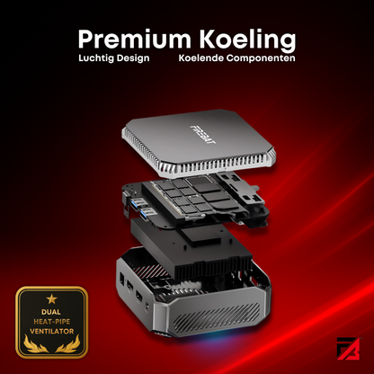 Firebat AK2 Plus Mini PC - Windows 11 - Multitasking PC - 16 GB RAM - 512 GB SSD - Intel® N150 - Octa-Core Processor - Meerdere Schermen - 4K - 120Hz