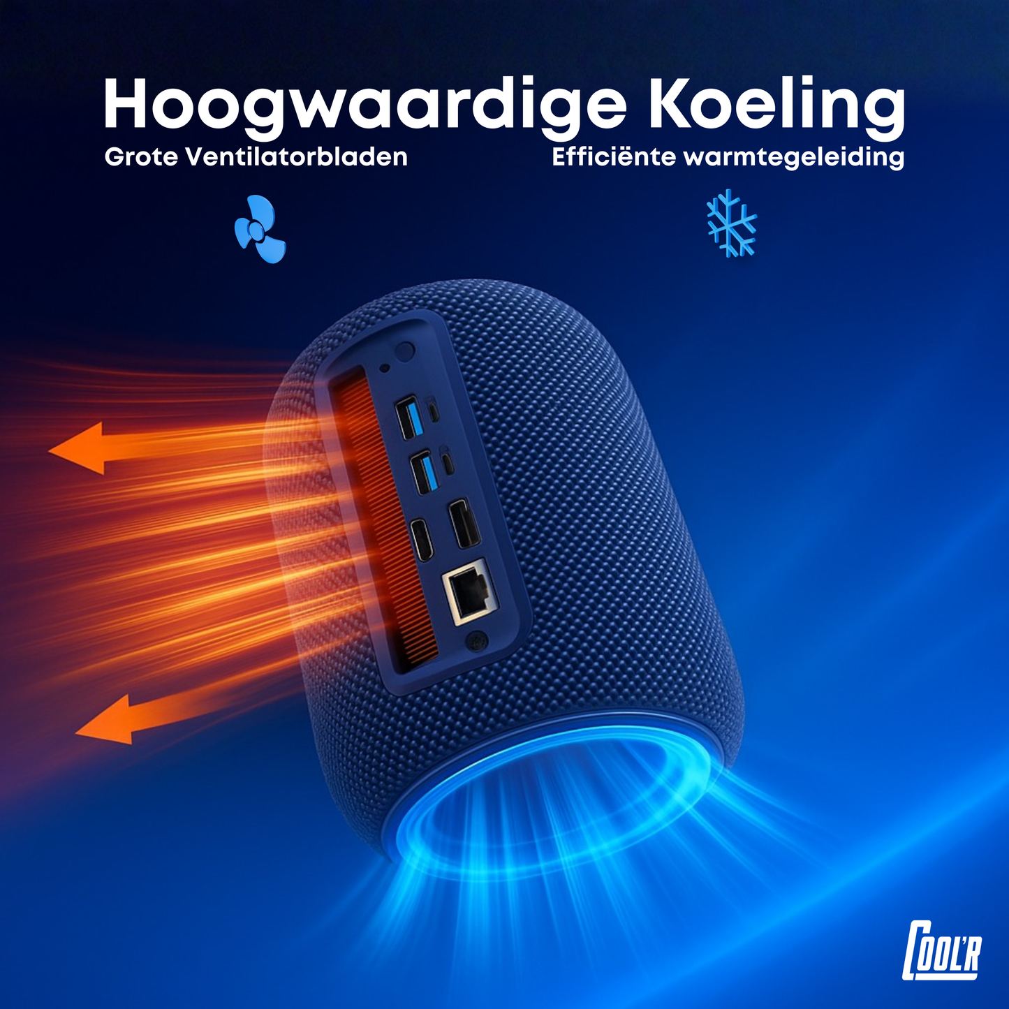 COOL'R Mini PC - Windows 11 - EXR1 Gaming PC - AMD Ryzen™ 7 8745HS - Octa-Core Processor - 32GB RAM - 1 TeraByte Opslag - SSD - Gaming - 4K - 120Hz - Dual Display