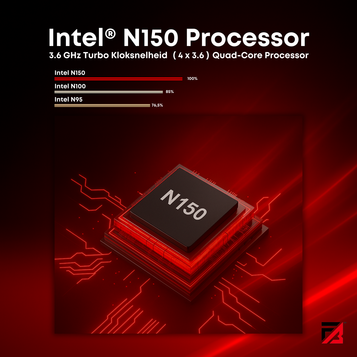 Firebat AK2 Plus Mini PC - Windows 11 - Multitasking PC - 16 GB RAM - 512 GB SSD - Intel® N150 - Octa-Core Processor - Meerdere Schermen - 4K - 120Hz