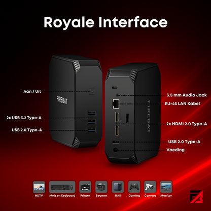 Firebat AK2 Plus Mini PC - Windows 11 - Multitasking PC - 16 GB RAM - 512 GB SSD - Intel® N150 - Octa-Core Processor - Meerdere Schermen - 4K - 120Hz